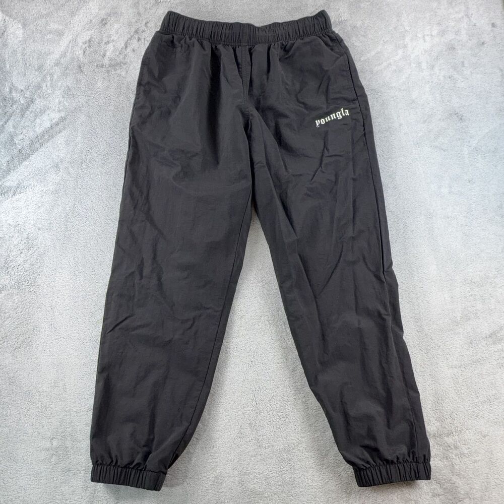 YoungLA 254 Men's Joggers Black Size M Elastic Waist Pockets Gym Training
